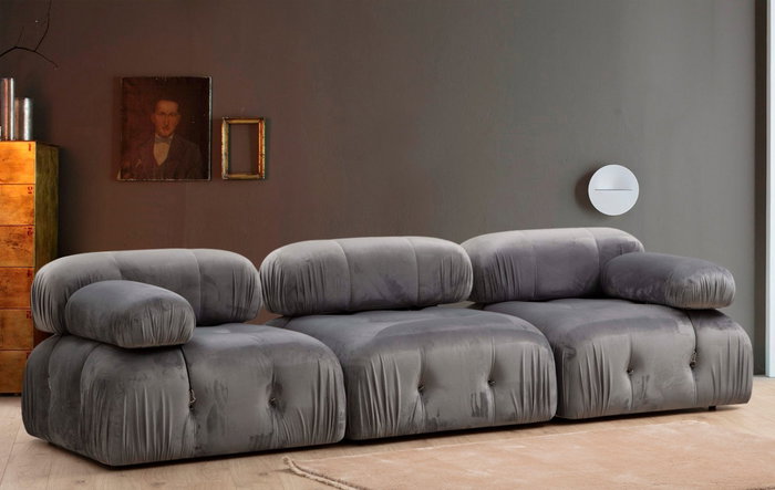 Atelier Del Sofa Bubble Sofá de 3 Plazas Gris Antracita Atelier Del Sofa Bubble Sofá de 3 Plazas Gris Antracita